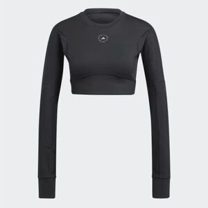NWT Adidas by Stella McCartney Black Long Sleeve Crop Top